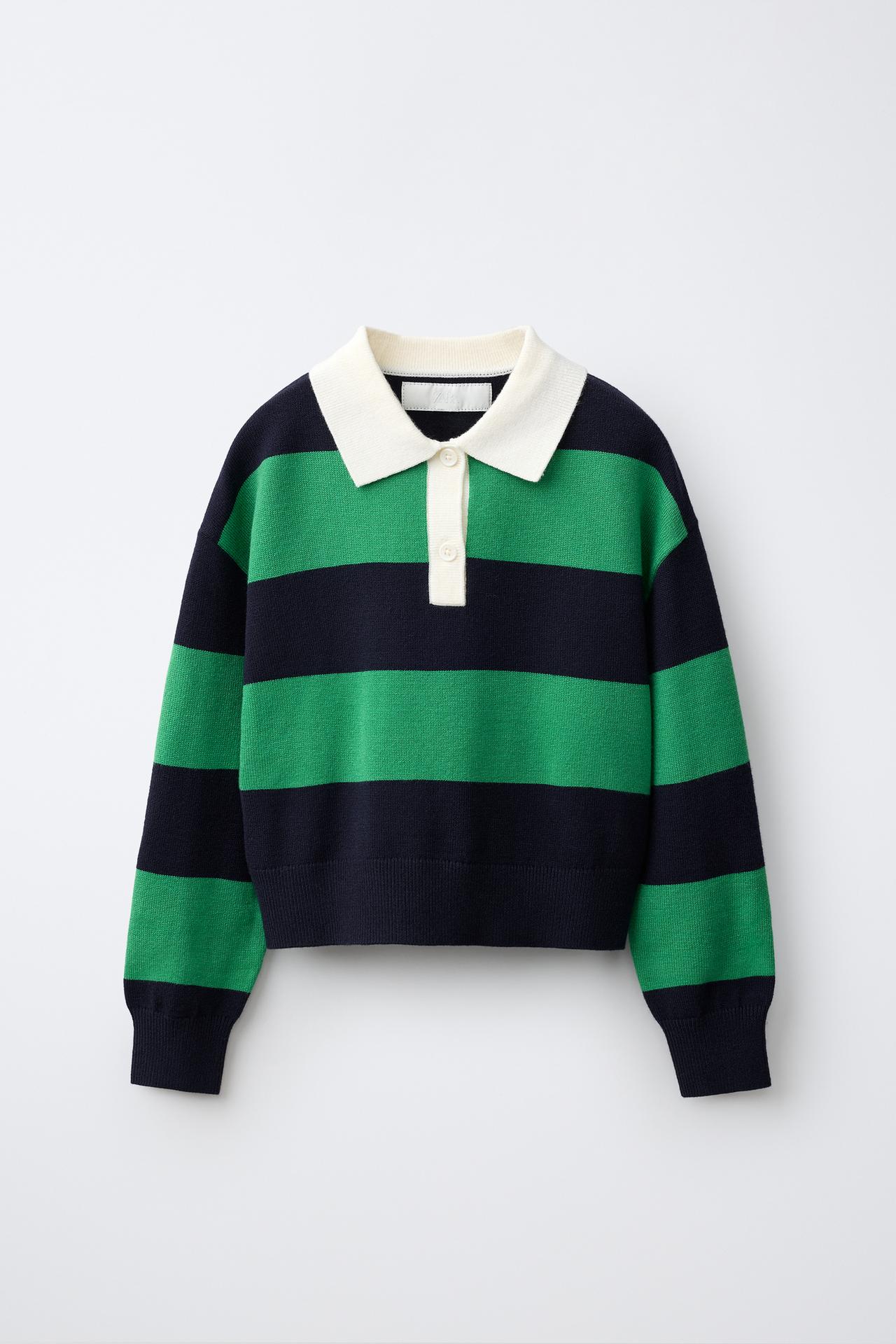 STRIPED POLO JUMPER — striped