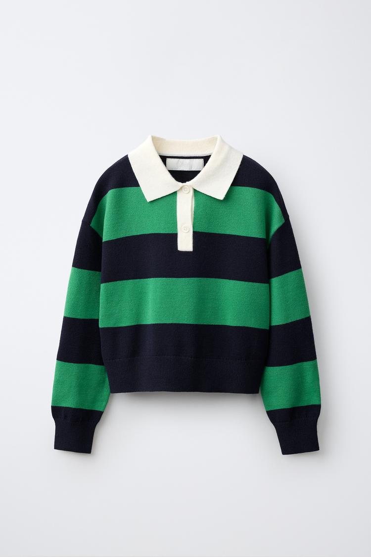STRIPED POLO JUMPER — striped