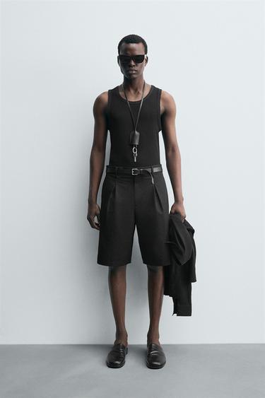RIBBED TANK TOP - Black by Zara - Image 0