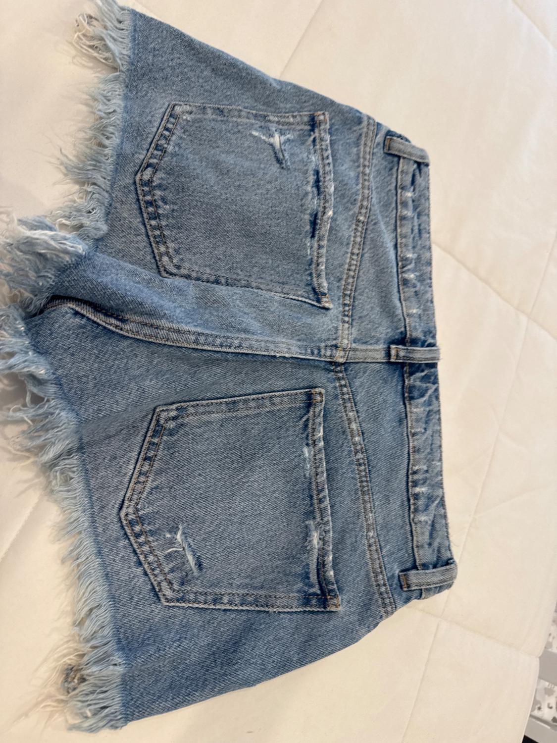 TRF HIGH RISE DENIM SHORTS - Image 3