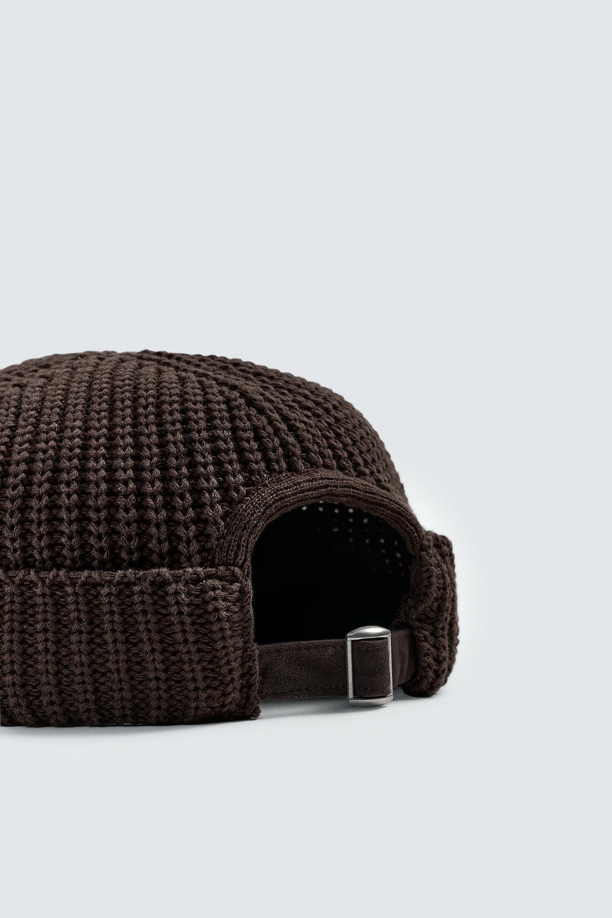 SHORT KNIT HAT - Chocolate | ZARA Canada