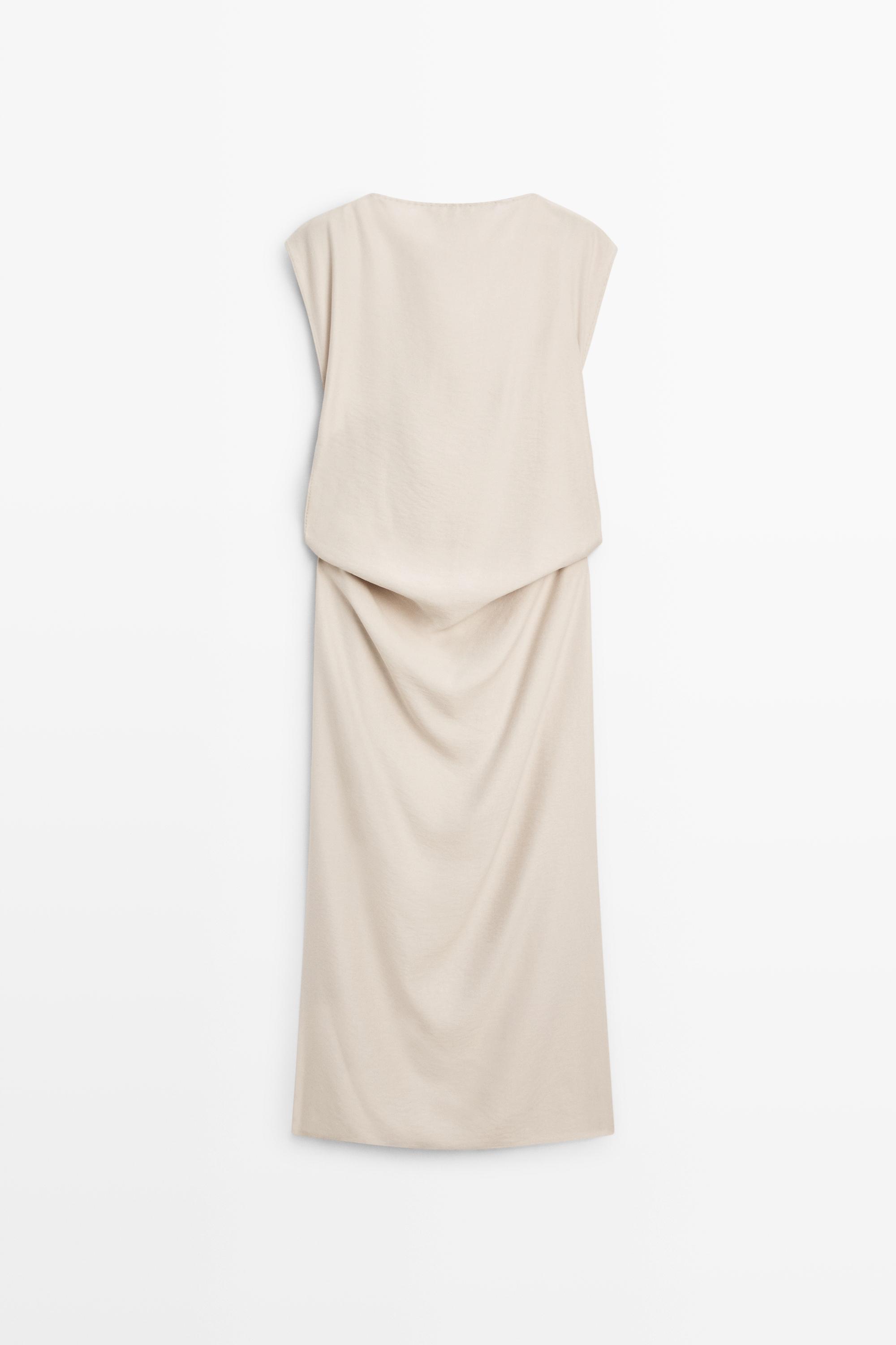 Asymmetrical drape detail dress - STUDIO