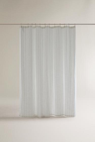CORTINA DE BANHO COM RISCAS FINAS - Verde-turquesa da Zara