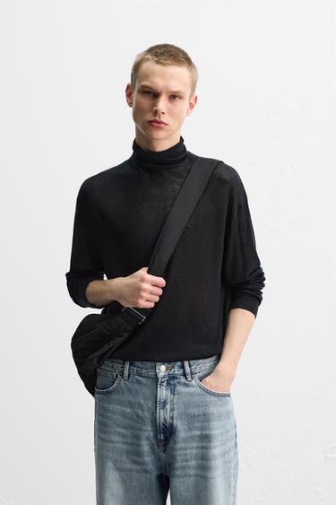 Sueter Cuello Playera Cuello De Tortuga Hombre Zara Turtleneck