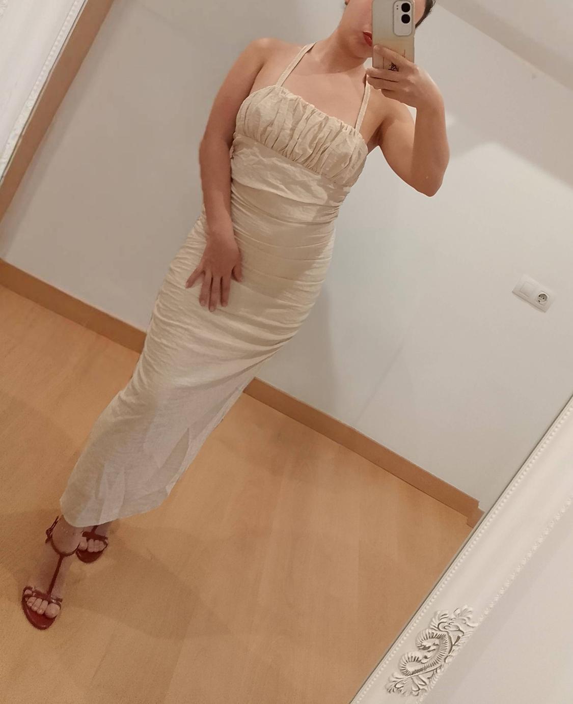 MIDI DRESS WITH DRAPED DETAIL - Image 7
