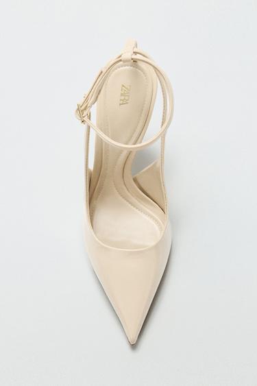 ZAPATO DESTALONADO HEBILLAS - Blanco Crudo de Zara