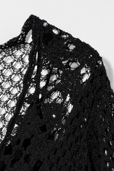 CROCHET KNIT DRESS KATE MOSS X ZARA - Black by Zara - Image 3