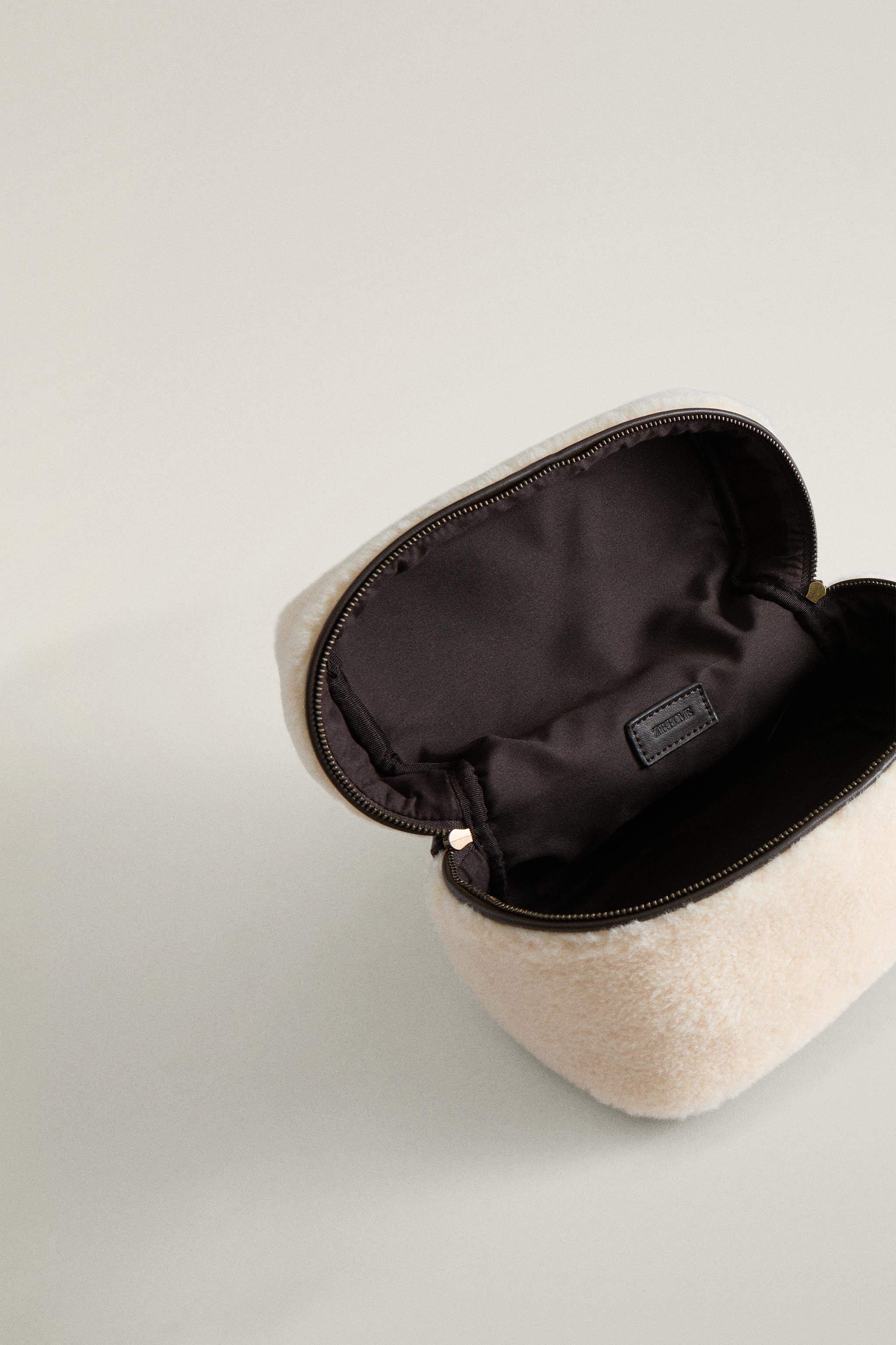 SHEARLING MAKEUP BAG