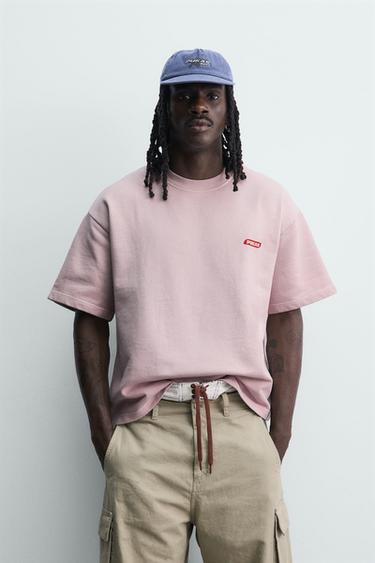 Zara RELAXED FIT PUKAS SURF X ZARA SWEATSHIRT - Pastel pink