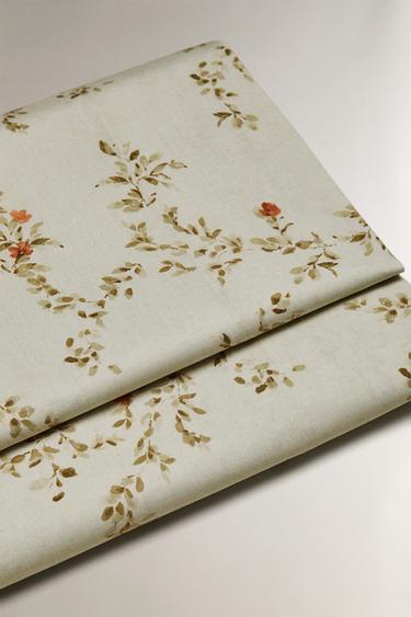 LEAF PRINT FLAT SHEET - Sea green by Zara - Image 3