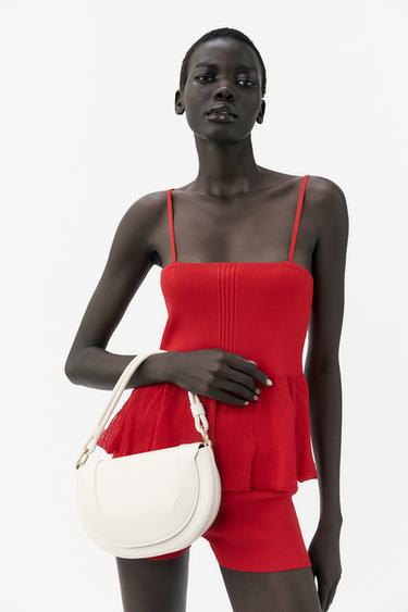 OVALE SCHULTERTASCHE - Gebrochenes Weiß von Zara