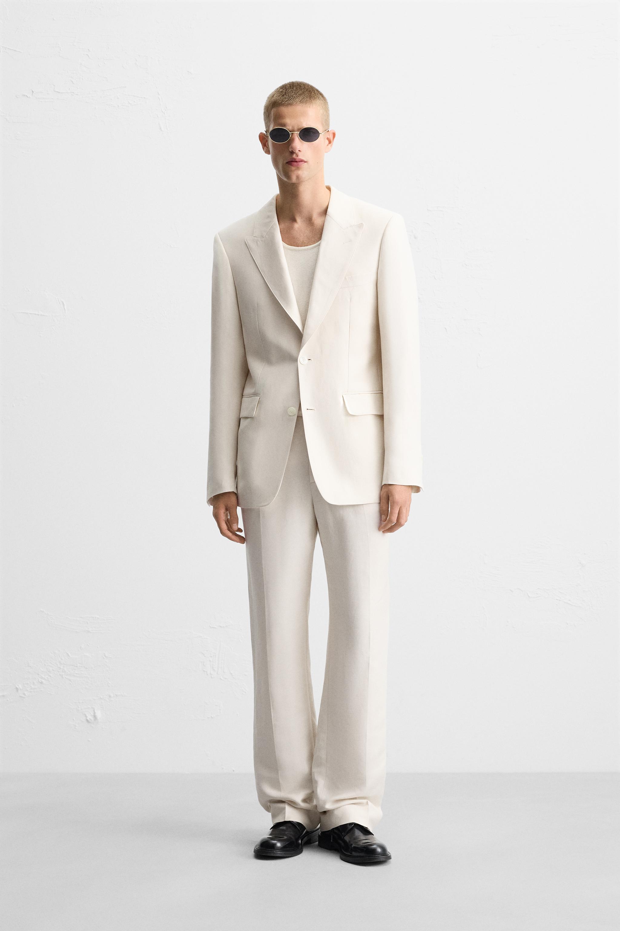 100%リネンスーツブレザー - ブラウン | ZARA Japan / 日本