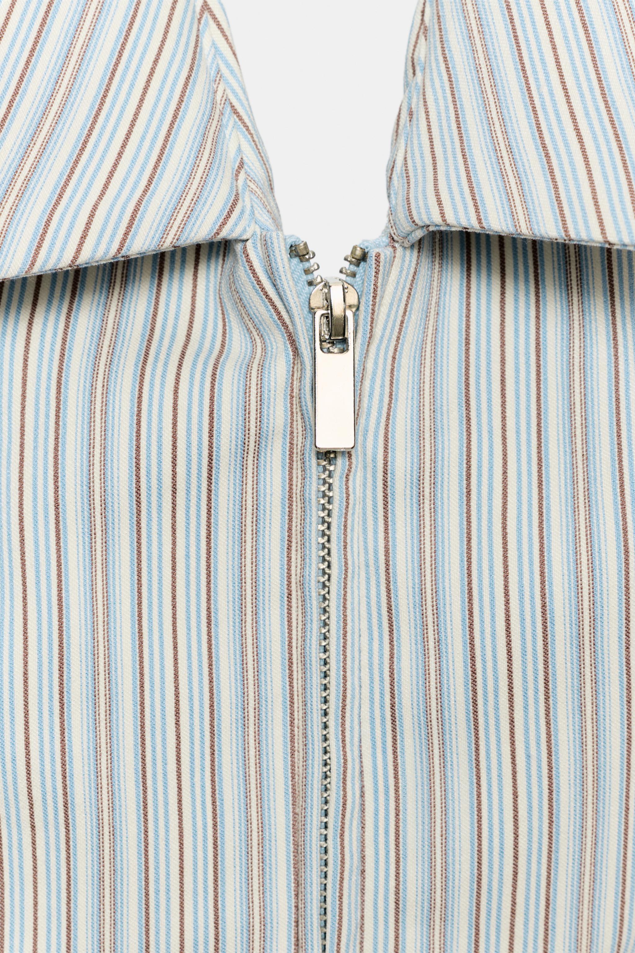 TOP GILET À RAYURES