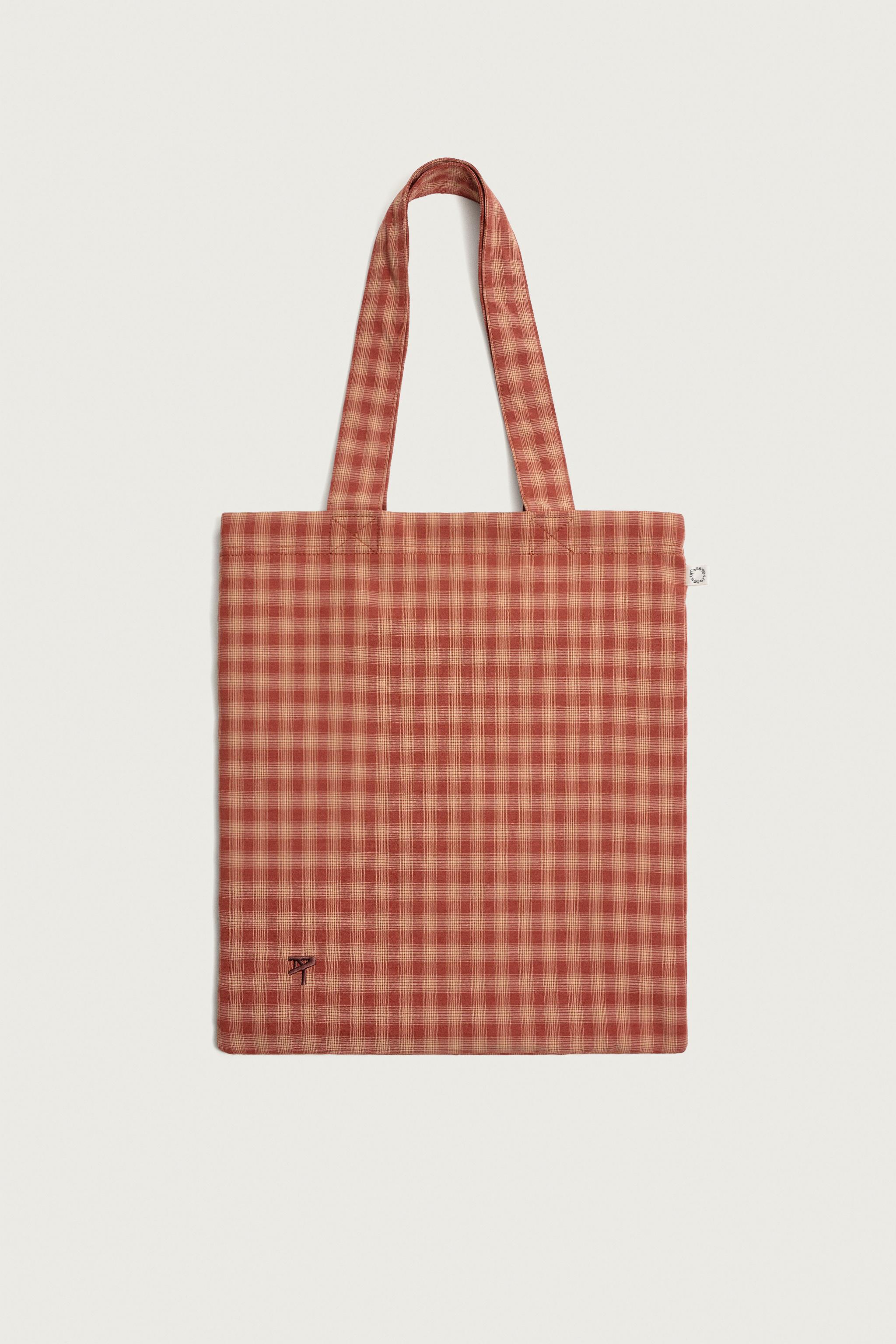 FABRIC SHOPPER BAG — Orange