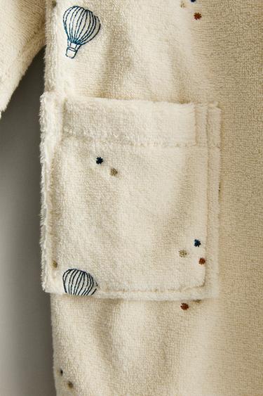 KIDS' BALLOON BATHROBE - Light beige by Zara - Image 3