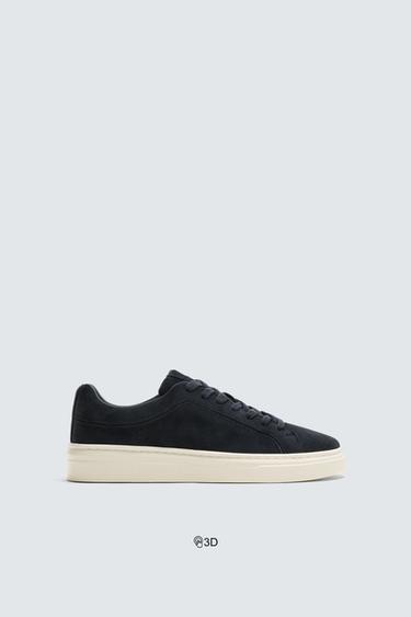 LEATHER TRAINERS - Blue by Zara