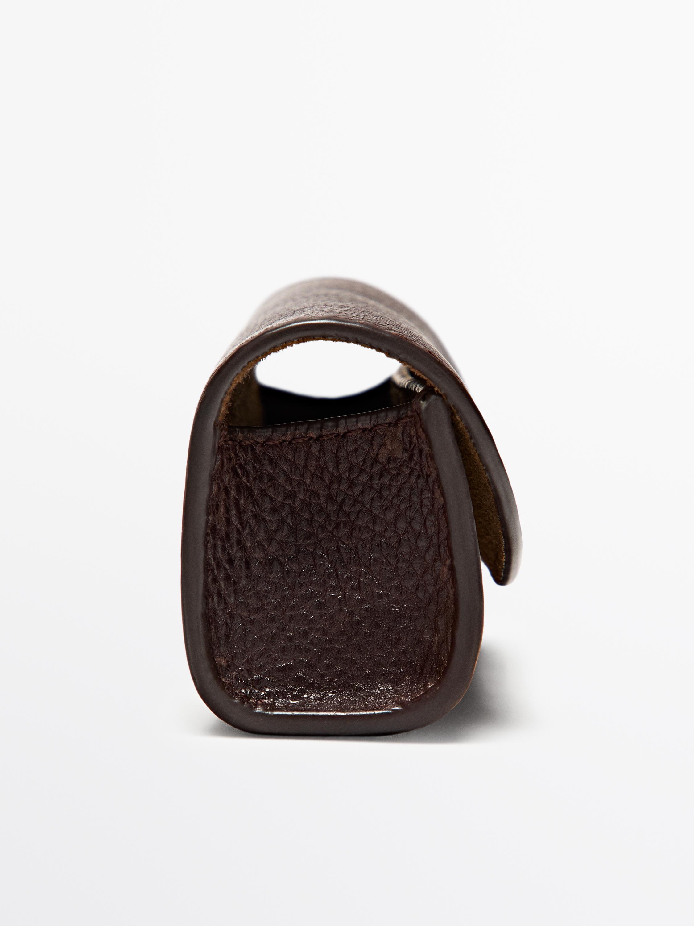Nappa leather lipstick case