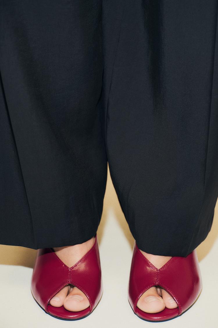 OPEN TOE SANDALS Burgundy Red ZARA United States