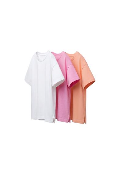 3-PACK OF PLAIN T-SHIRTS - Tangerine by Zara