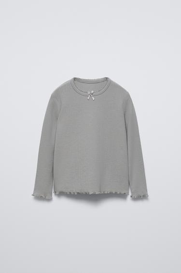 CAMISETA POINTELLE LACITO - Verde / Azul de Zara