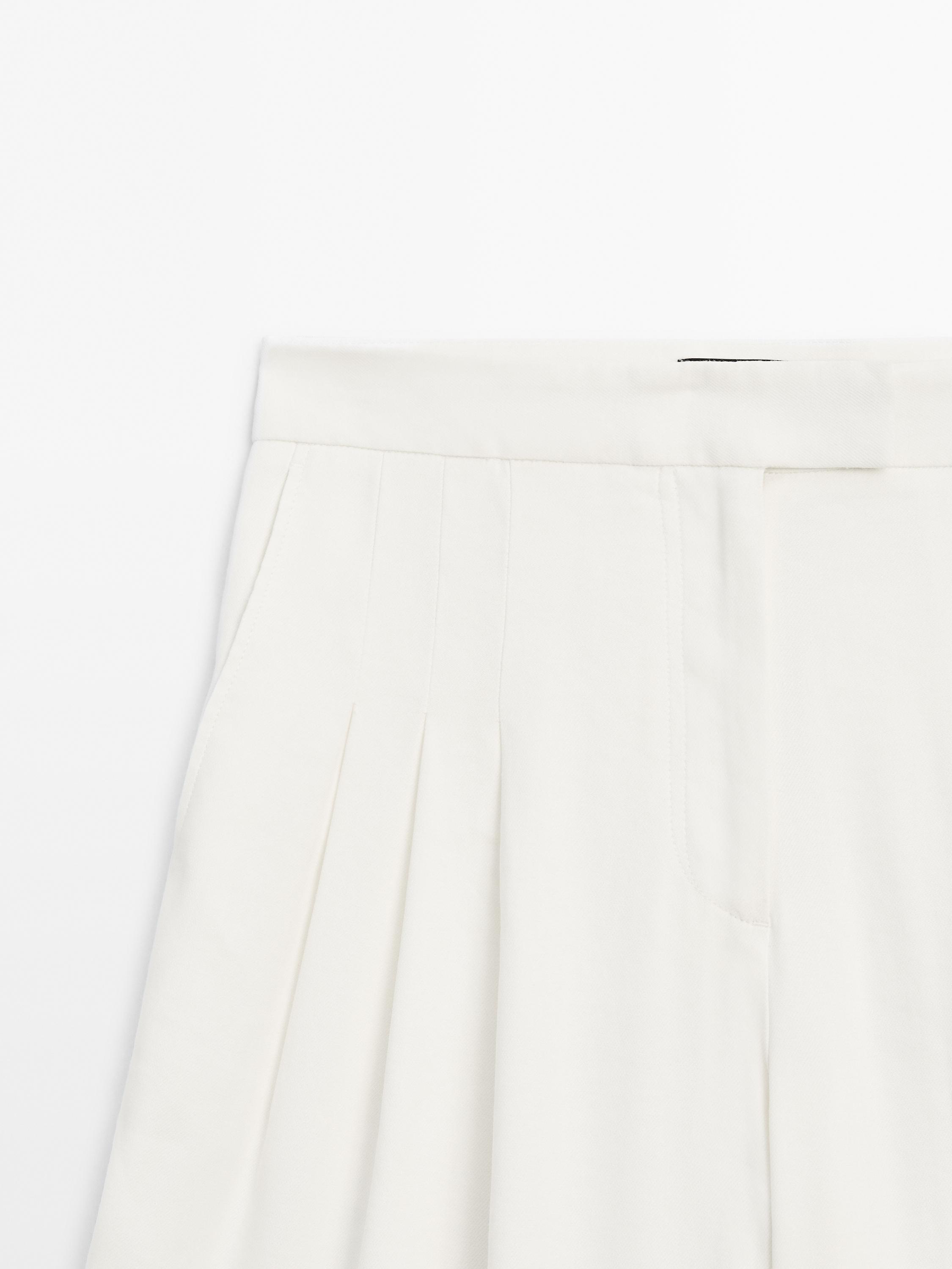 Jupe-culotte à pinces