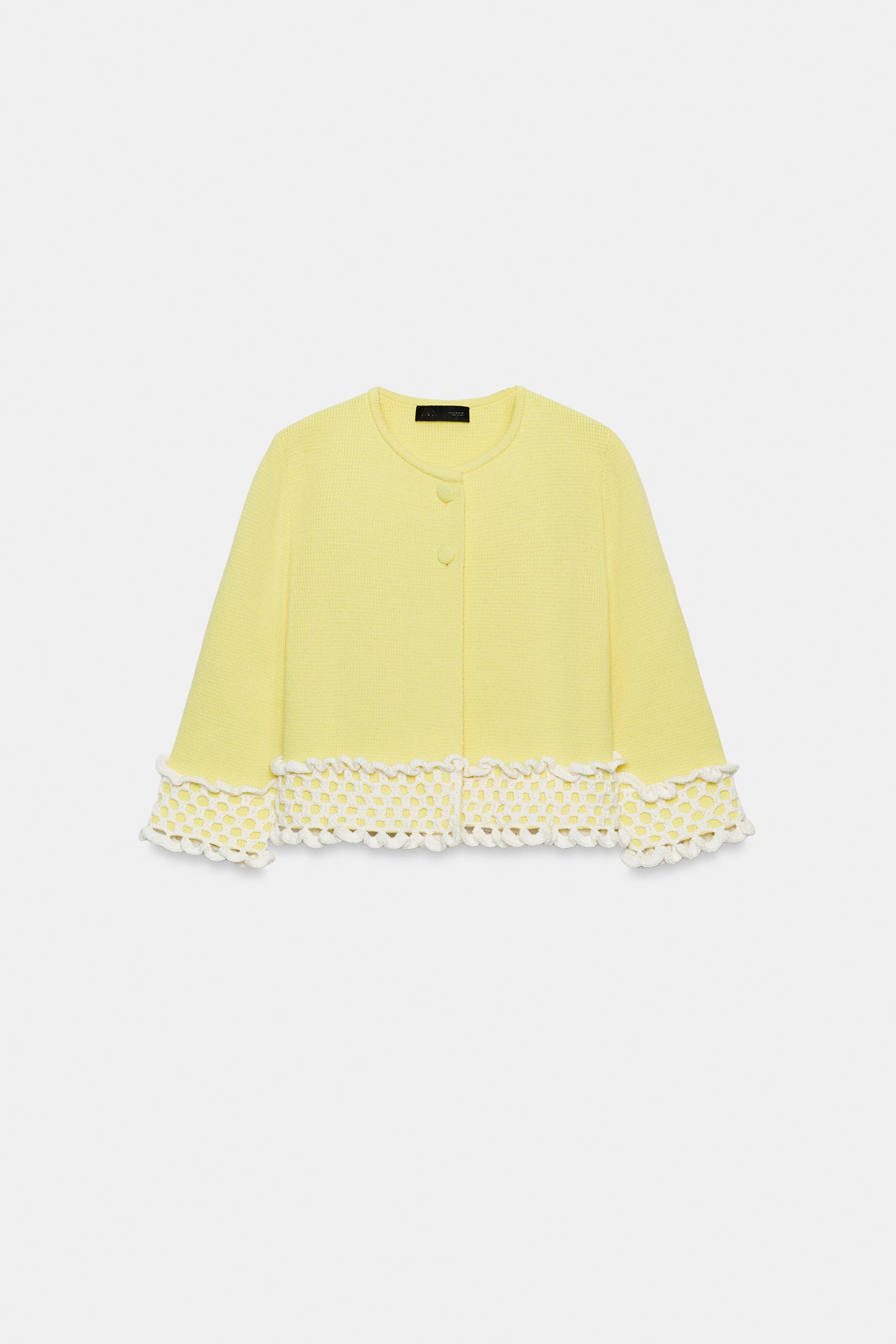 COMBINATION CROCHET KNIT JACKET
