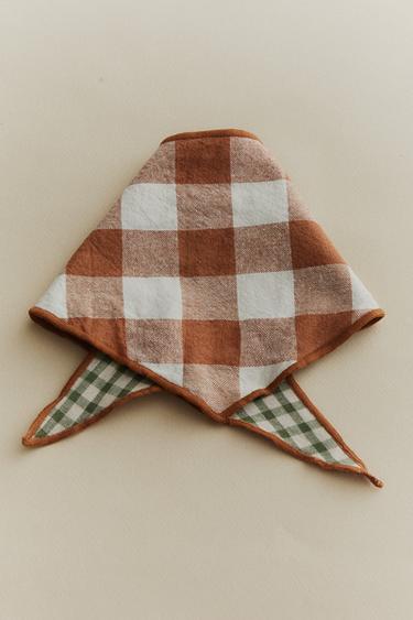 BANDANA RÉVERSIBLE À CARREAUX POUR ANIMAUX - Orange de Zara - Image 4