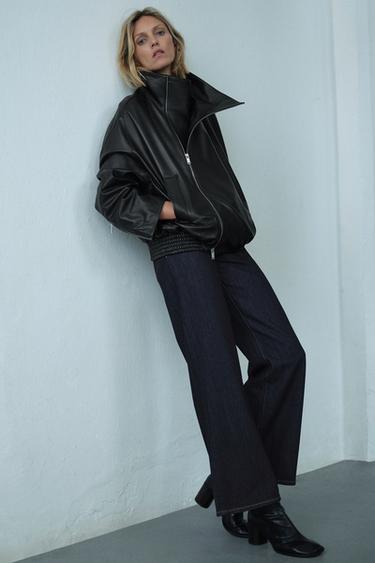 ZW COLLECTION LOW-RISE WIDE-LEG JEANS - Blue by Zara