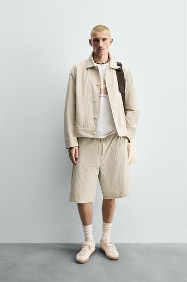 RELAXED FIT CHECK OVERSHIRT - Blue/White by Zara - Image 0