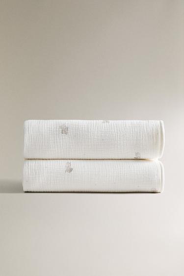 COUVERTURE ENFANT ÉLÉPHANTS - Blanc cassé de Zara - Image 1