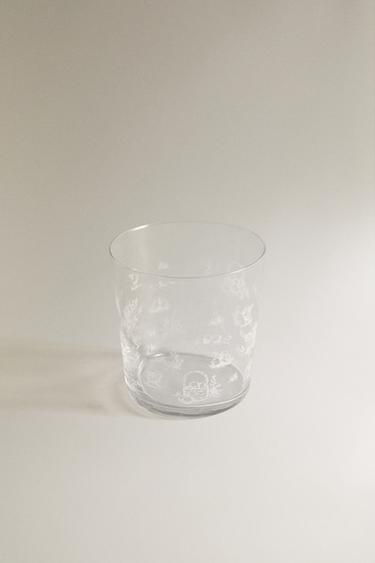 TOILE GLASS TUMBLER - White by Zara - Image 1