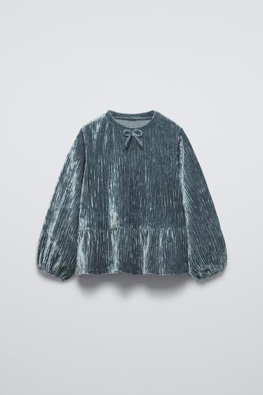 CAMISETA VELVET CANALÉ - Verdoso de Zara