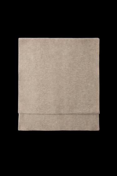 Zara BASIC KNIT SCARF - taupe brown - Image 0