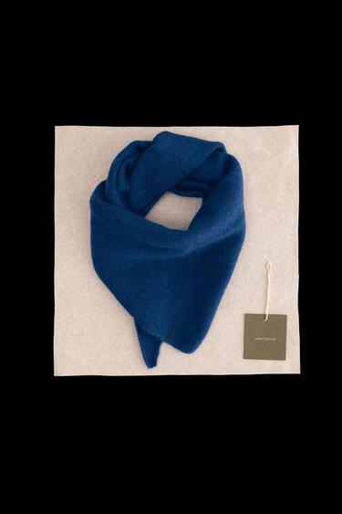 Zara ZARA TIMELESS - 100% CASHMERE SCARF - Bluish