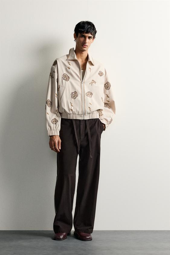 PAISLEY EMBROIDERED RELAXED FIT JACKET - Ecru by Zara - Image 0