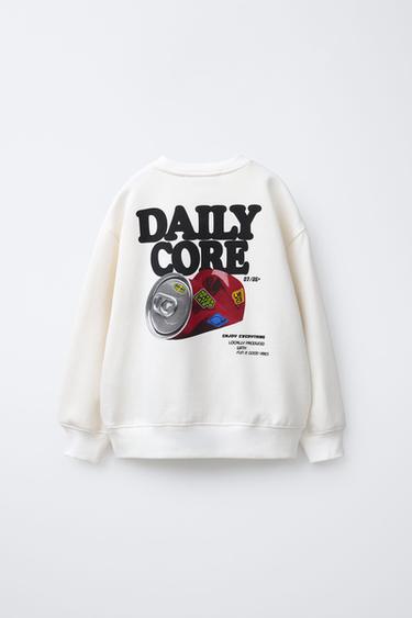 TIN PRINT SWEATSHIRT - Oyster-white by Zara - Image 1