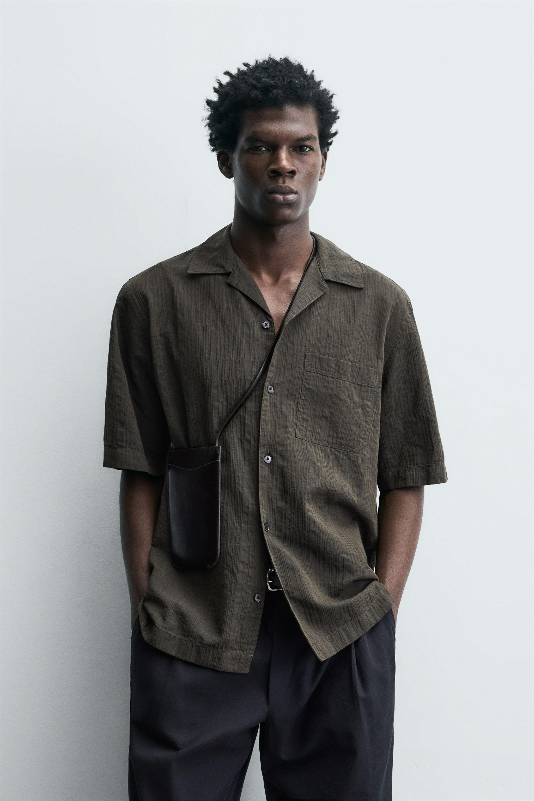 COTTON - LYOCELL TEXTURED SHIRT
