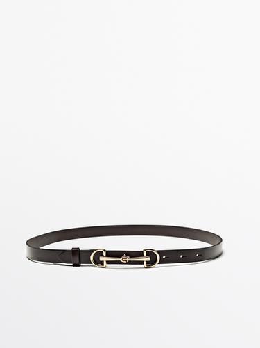 Zara Equestrian nappa leather belt - Brown - Image 0