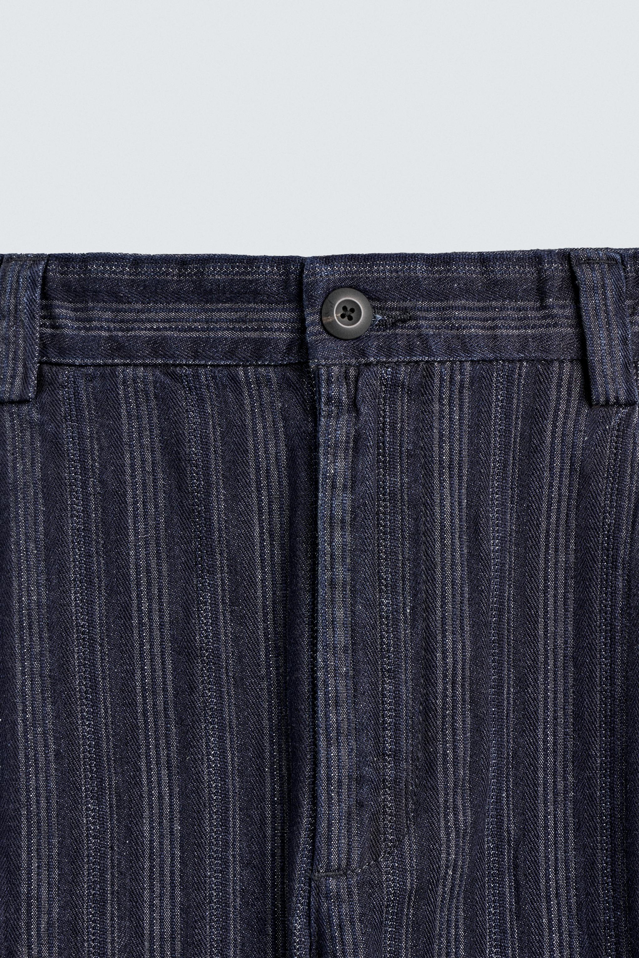 PANTALON CHINO DÉCONTRACTÉ À RAYURES