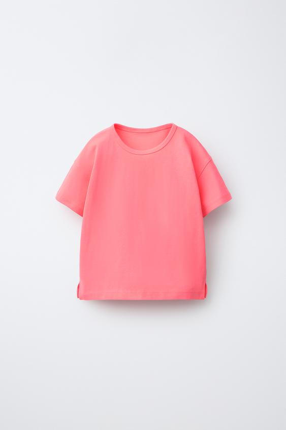 PLAYERA LISA - Rosa flúor de Zara - Imagen 0