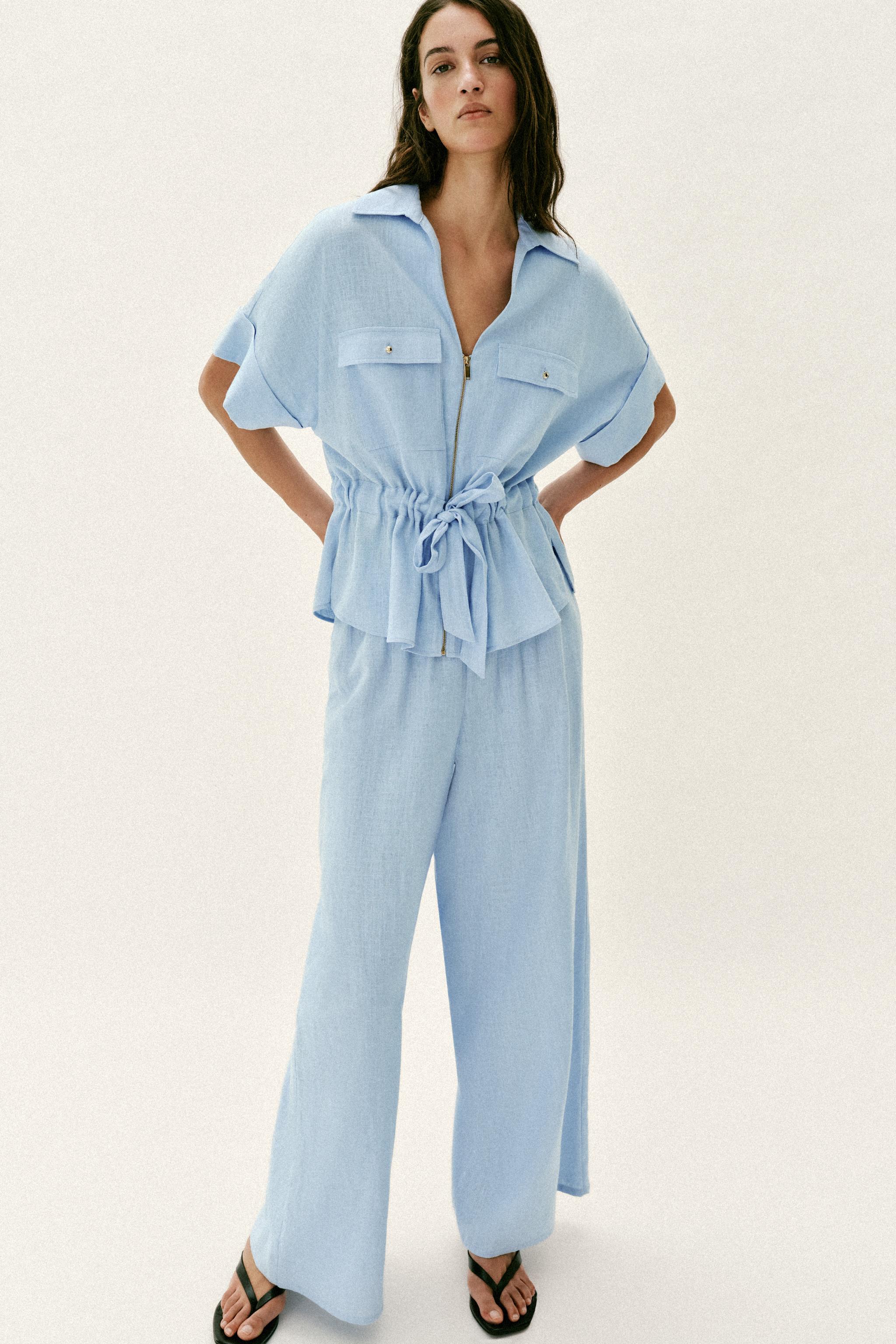 WIDE LINEN PANTS