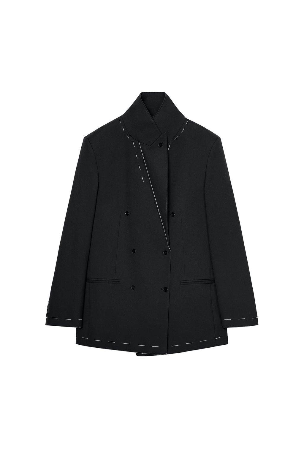 TOPSTITCHED OVERSIZED BLAZER - image 3