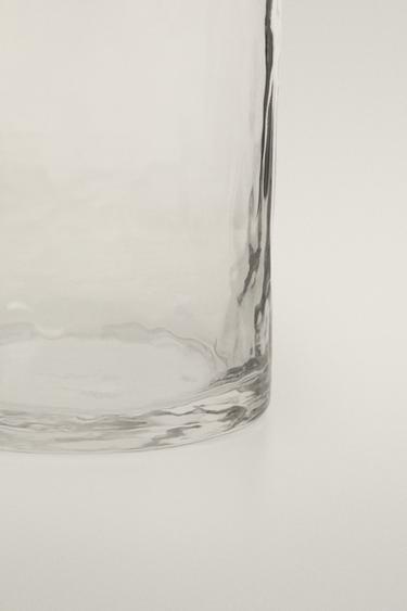 HAMMERED DESIGN GLASS SOFT DRINK TUMBLER - Transparent by Zara - Image 3