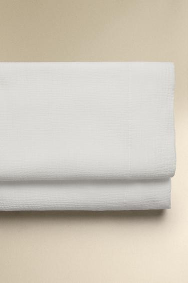 MUSLIN FLAT SHEET - White by Zara