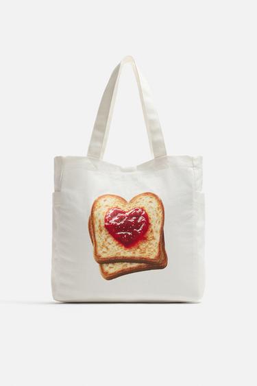Zara FABRIC SHOPPER - White - Image 0