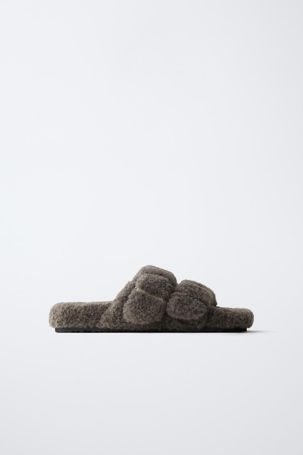 FAUX SHEARLING SLIDERS