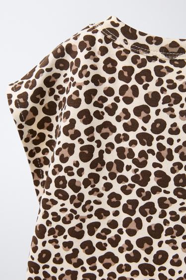 T-SHIRT ANIMAL PRINT - Beige clair de Zara - Image 3