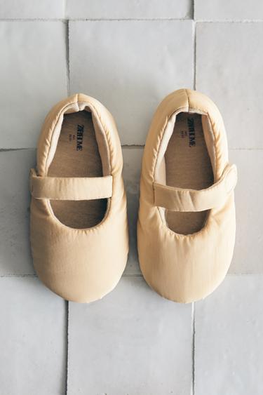 CHILDREN'S FABRIC BALLERINAS - Yellow by Zara