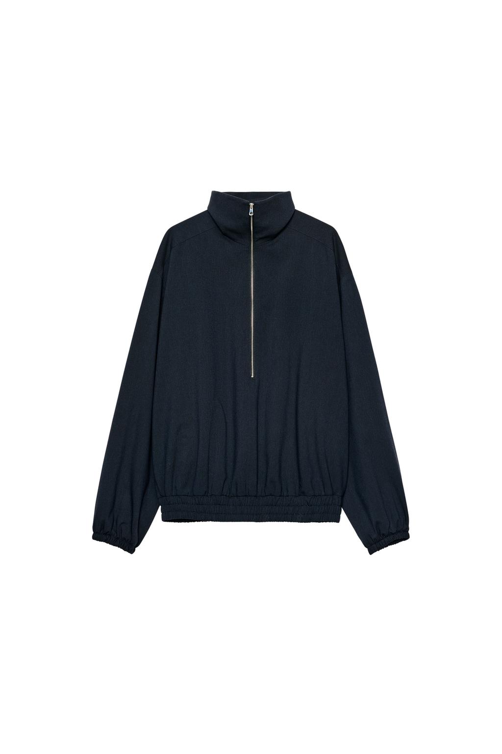 ZW COLLECTION ZIP-UP BOMBER JACKET