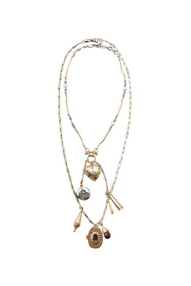 PACK OF 2 NECKLACES WITH BOX CHARMS